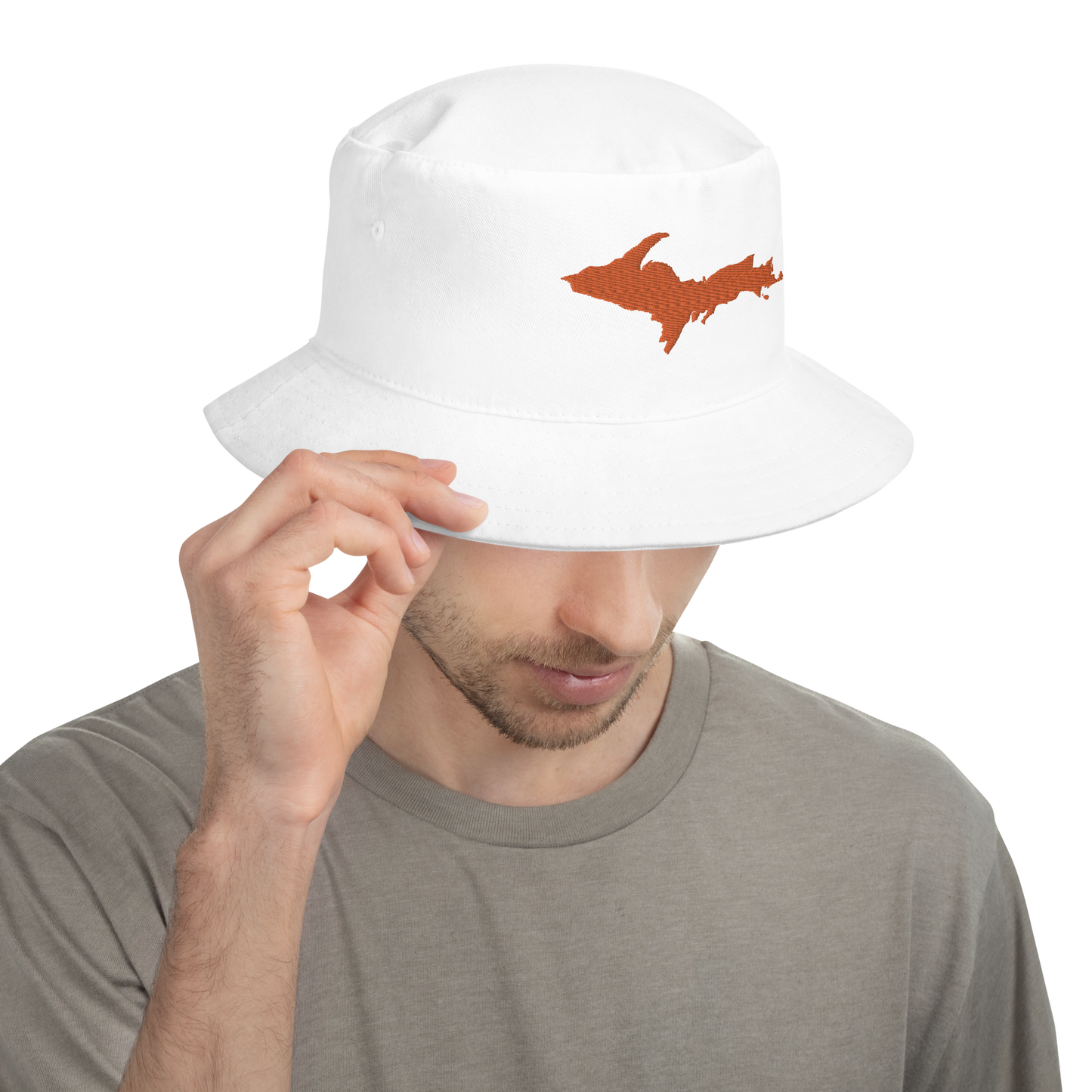 Michigan Upper Peninsula Bucket Hat (w/ Orange UP Outline)