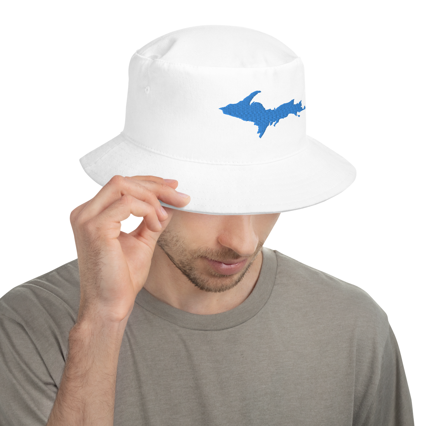 Michigan Upper Peninsula Bucket Hat (w/ Azure UP Outline)