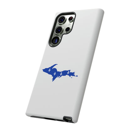 Michigan Upper Peninsula Tough Phone Case (Birch Bark White w/ UP Quebec Flag Outline) | Samsung & Pixel Android