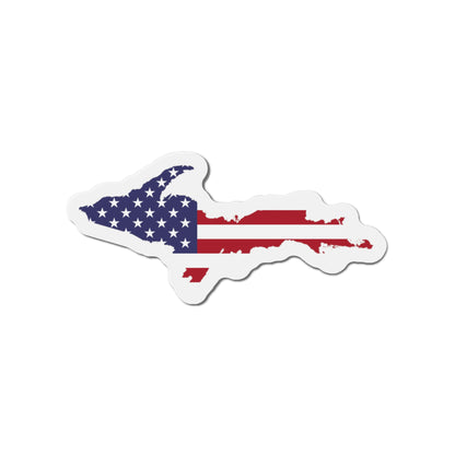 Michigan Upper Peninsula Kiss Cut Magnet (w/ UP USA Flag Outline)