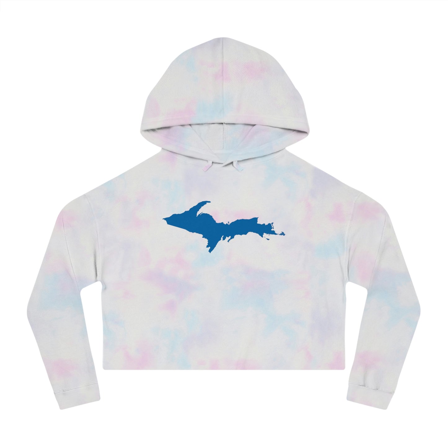 Michigan Upper Peninsula Hoodie (w/ Azure UP Outline) | Lightweight Cropped