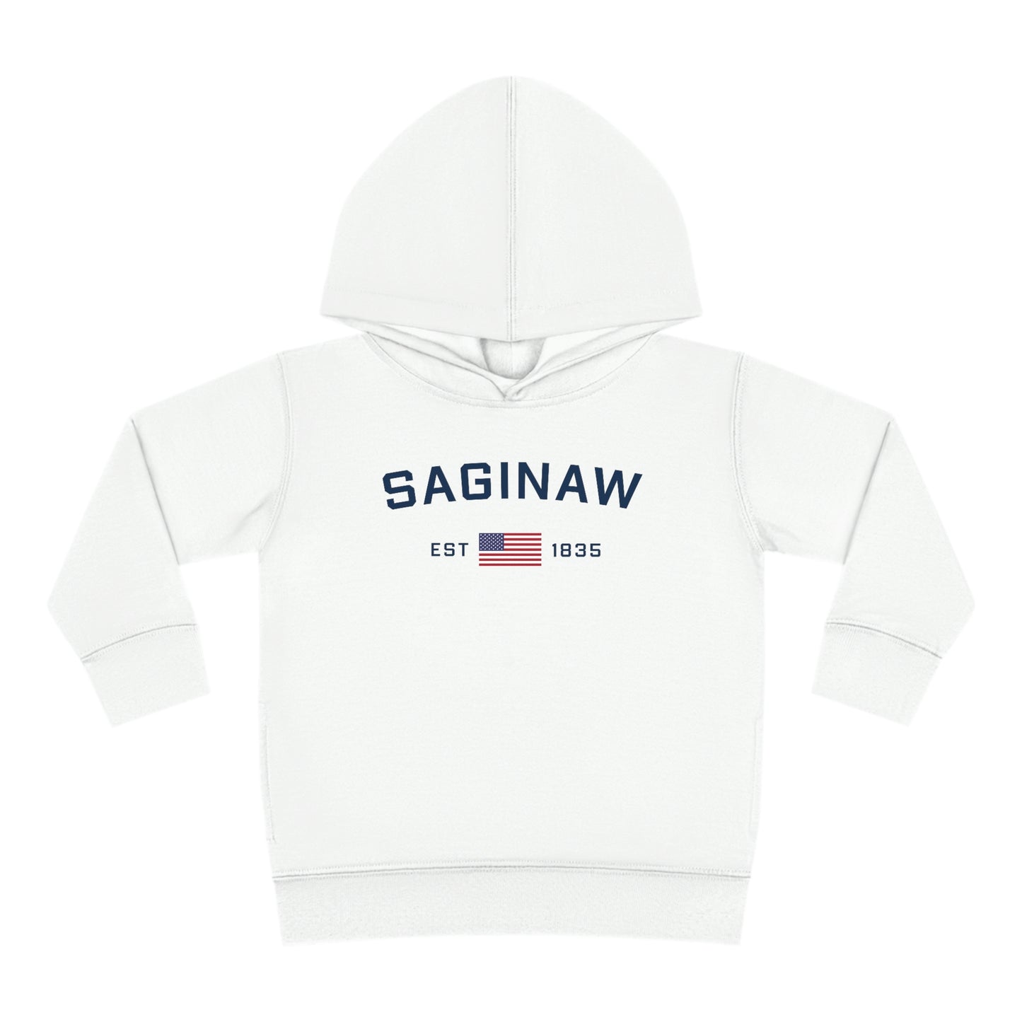 'Saginaw EST 1835 ' Hoodie (w/USA Flag Outline) | Unisex Toddler