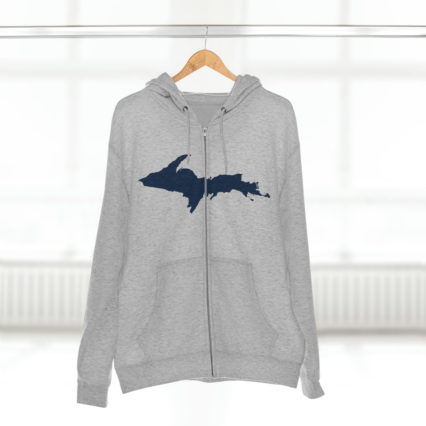 Michigan Upper Peninsula Full-Zip Hoodie (w/ UP Outline)