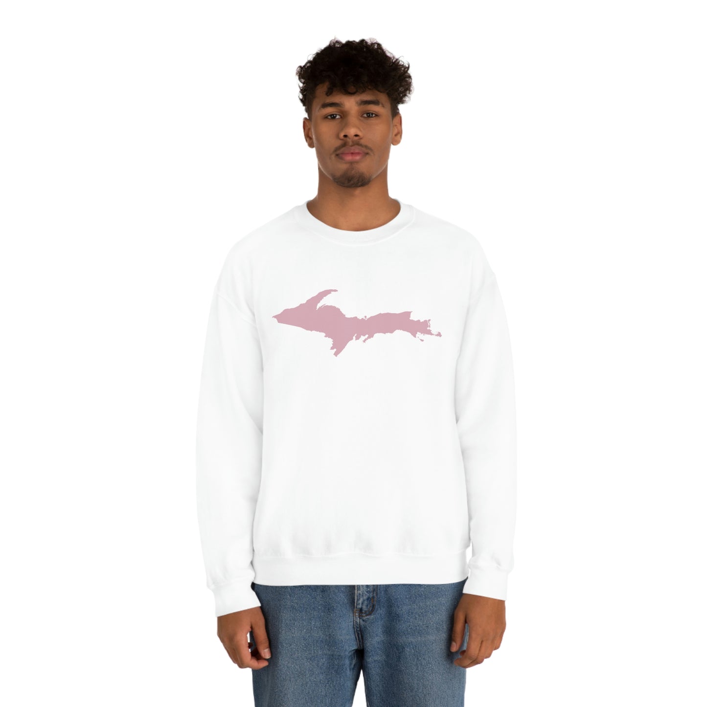 Michigan Upper Peninsula Sweatshirt (w/ Pink UP Outline) | Unisex Standard