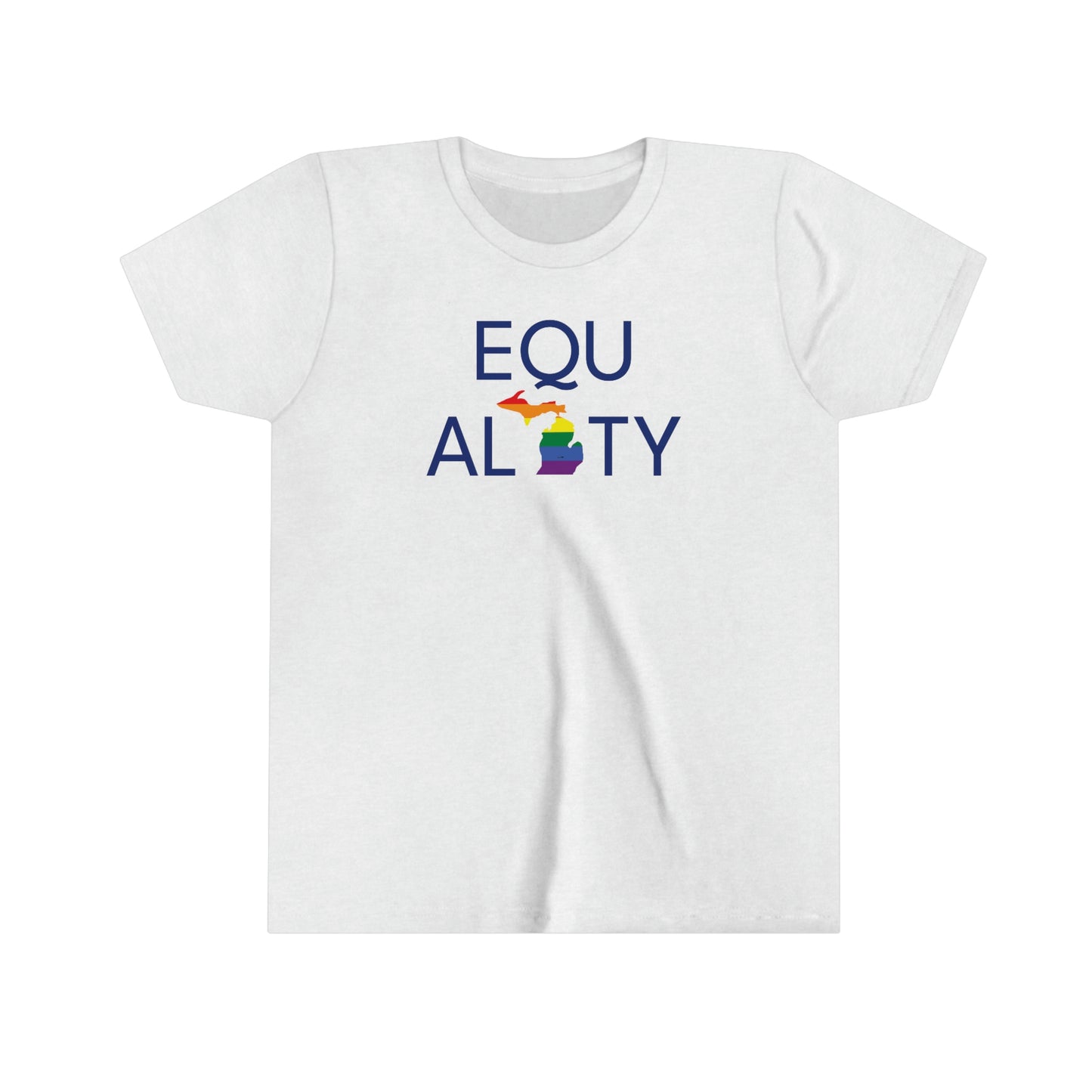 Michigan 'Equality'' T-Shirt (LGBTQ Pride Colors) | Youth Short Sleeve