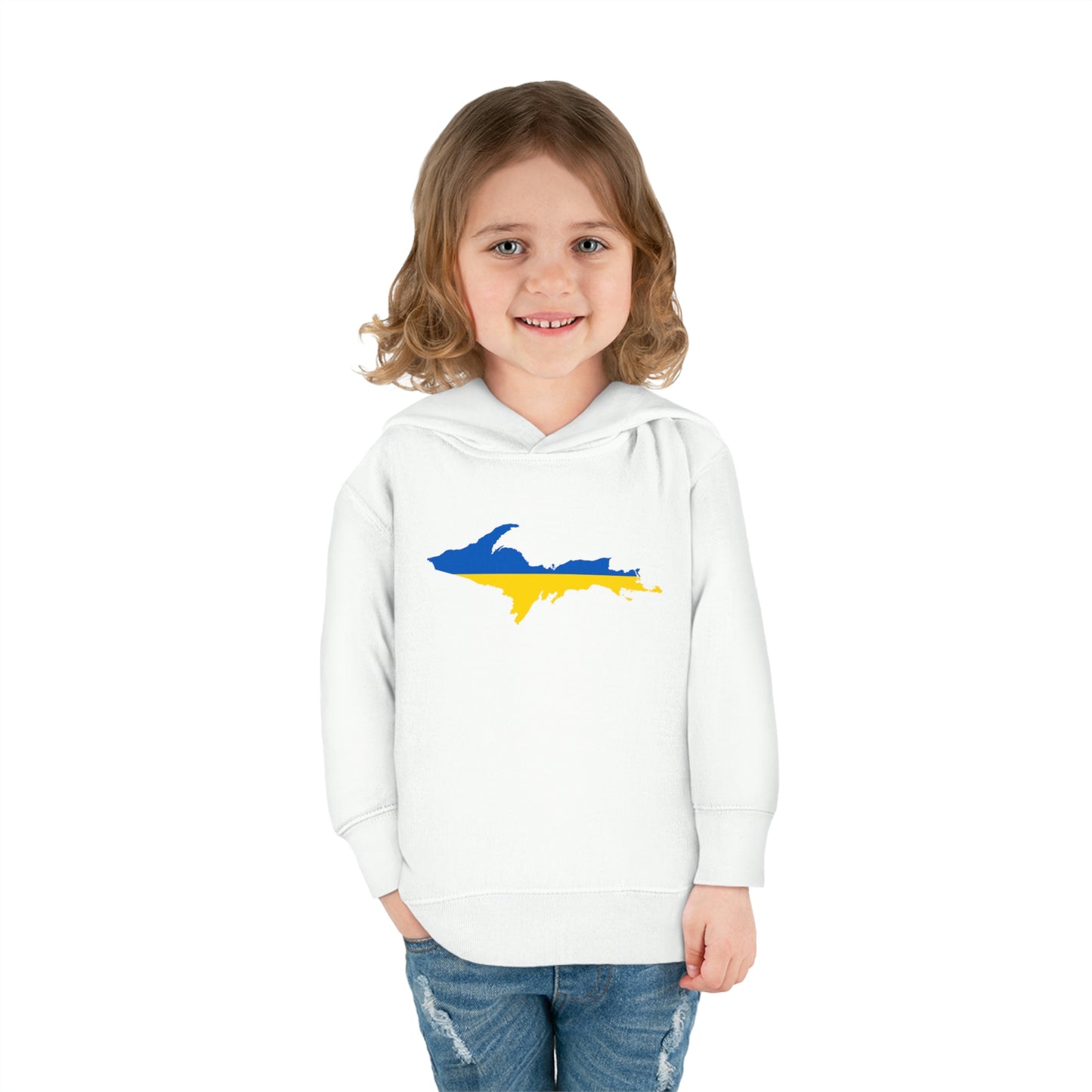 Michigan Upper Peninsula Hoodie (w/ UP Ukraine Flag Outline) | Unisex Toddler