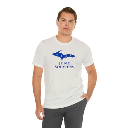 Upper Peninsula 'Je Me Souviens' T-Shirt (w/ UP Quebec Flag Outline) | Unisex Standard Fit