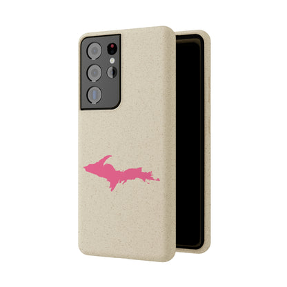 Michigan Upper Peninsula Biodegradable Phone Cases (w/ Pink UP Outline) | Samsung Android