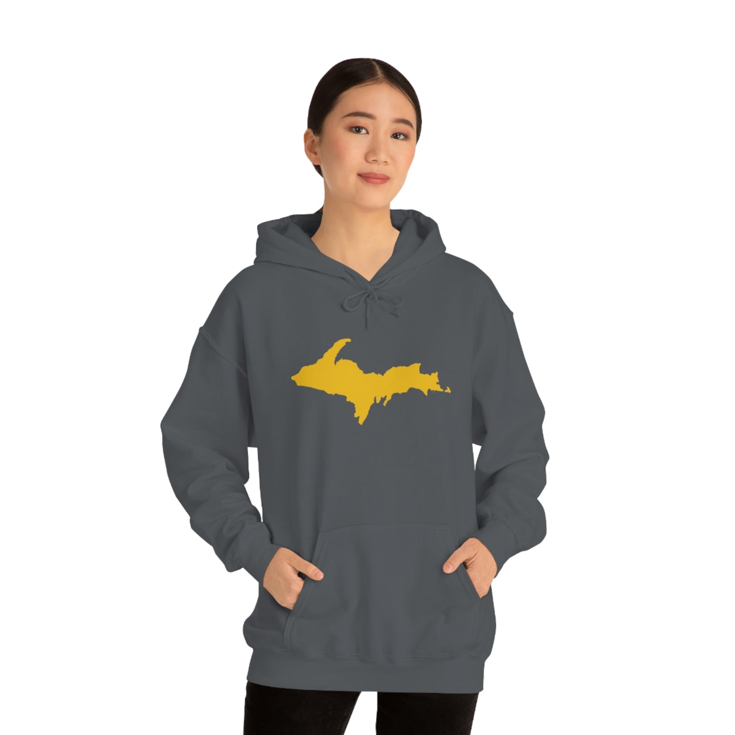 Michigan Upper Peninsula Hoodie (w/ Gold U.P. Outline) | Unisex Standard