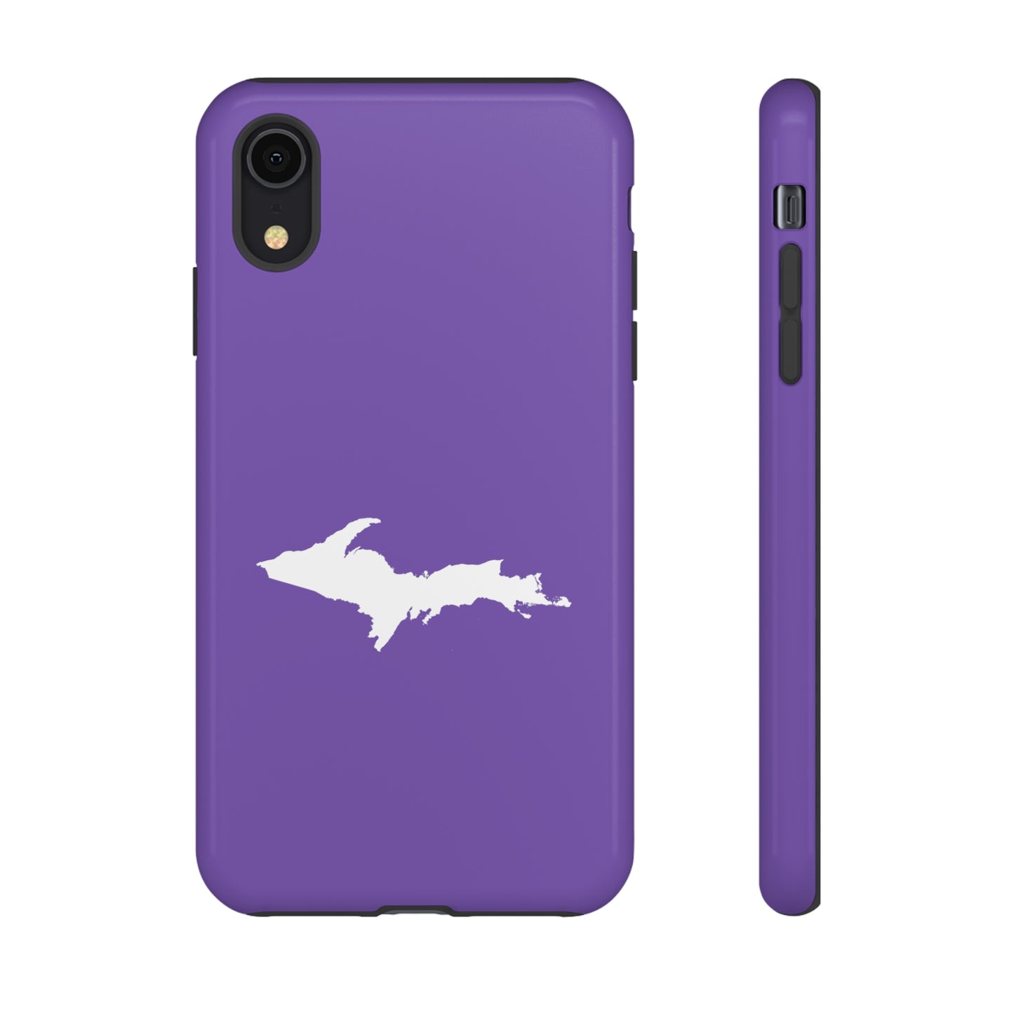 Michigan Upper Peninsula Tough Phone Case (Lake Iris w/ UP Outline) | Apple iPhone