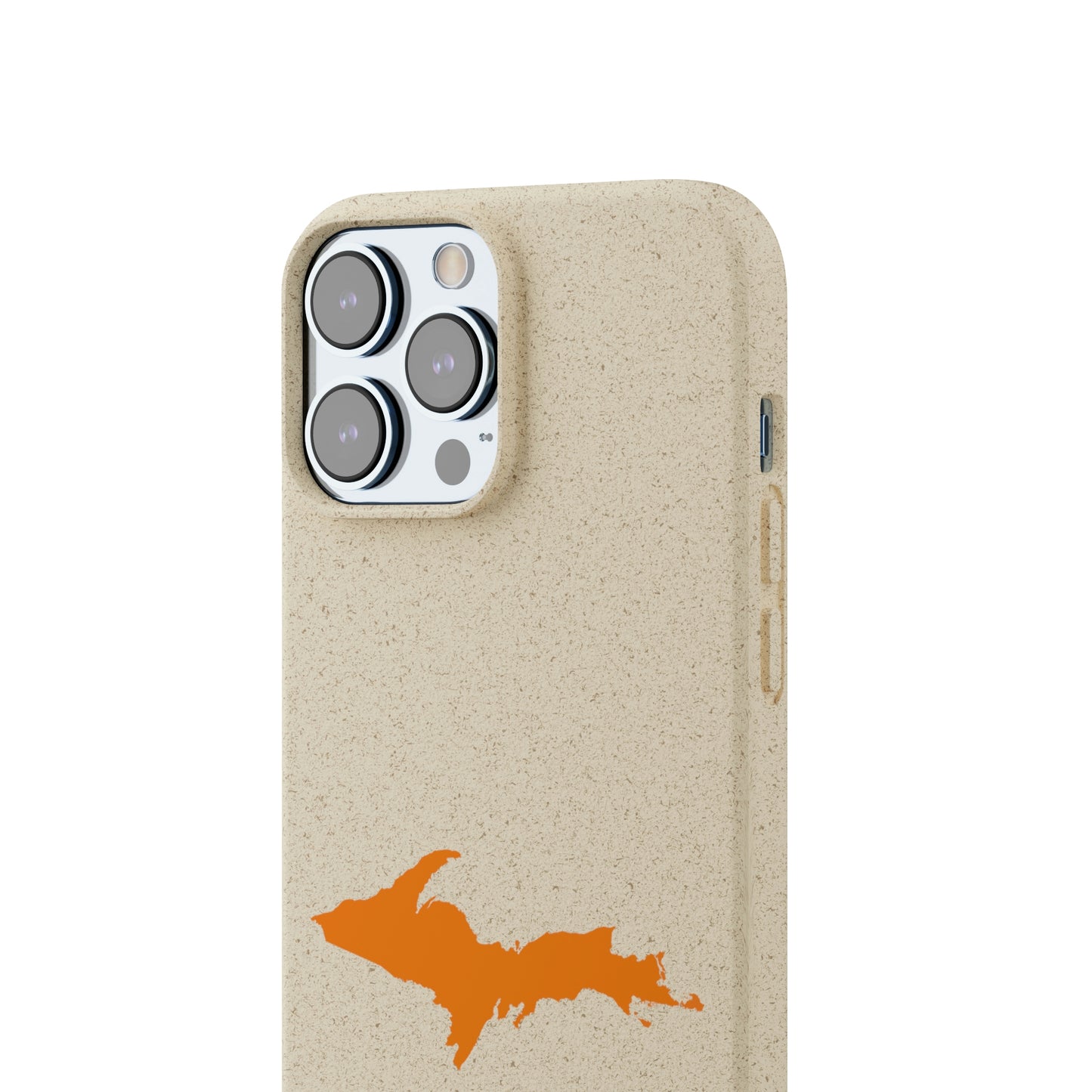 Michigan Upper Peninsula Biodegradable Phone Cases (w/ Orange UP Outline) | Apple iPhone