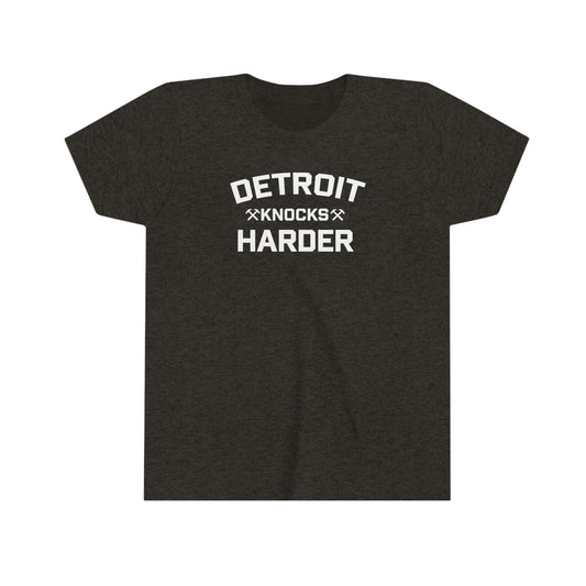 'Detroit Knocks Harder' T-Shirt | Youth Short Sleeve