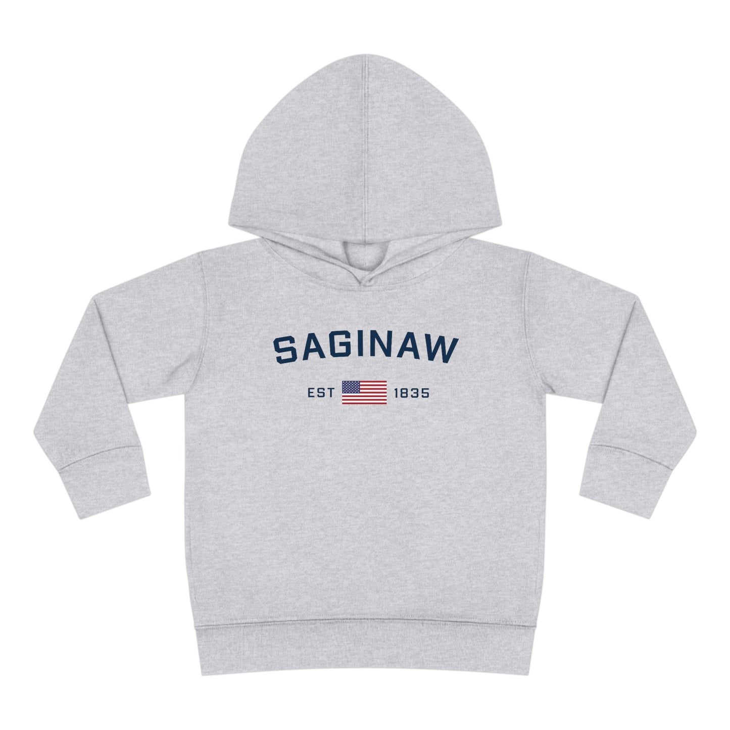 'Saginaw EST 1835 ' Hoodie (w/USA Flag Outline) | Unisex Toddler