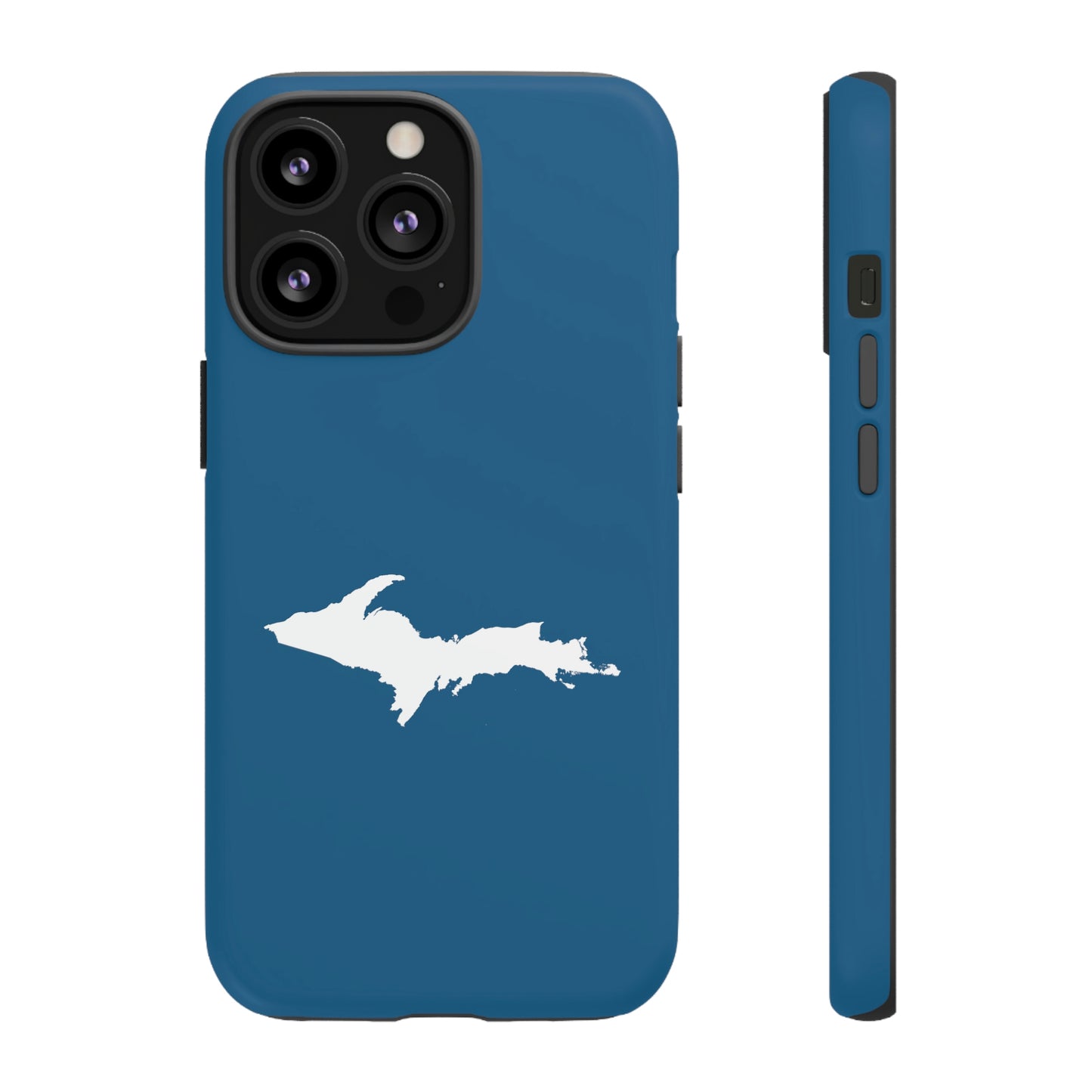 Michigan Upper Peninsula Tough Phone Case (Blueberry w/ UP Outline) | Apple iPhone