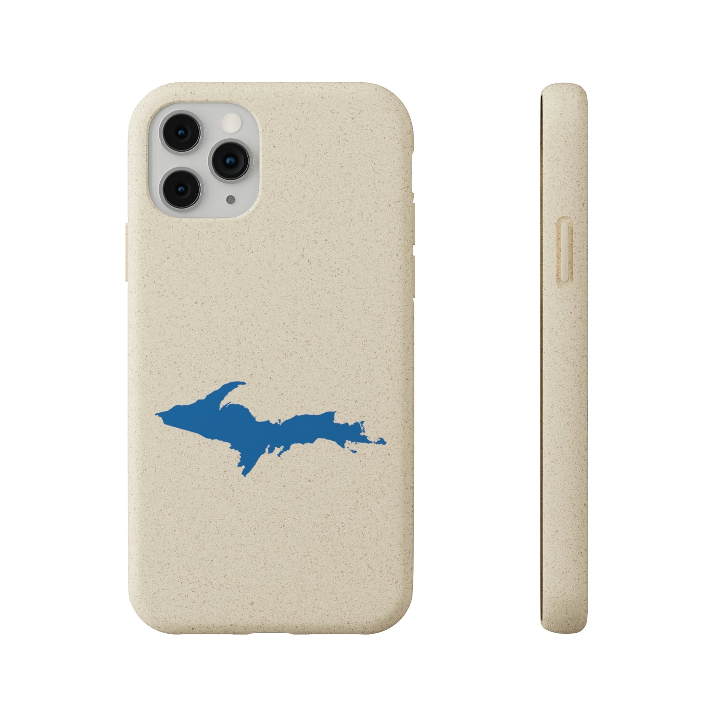 Michigan Upper Peninsula Biodegradable Phone Cases (w/ Azure UP Outline) | Apple iPhone