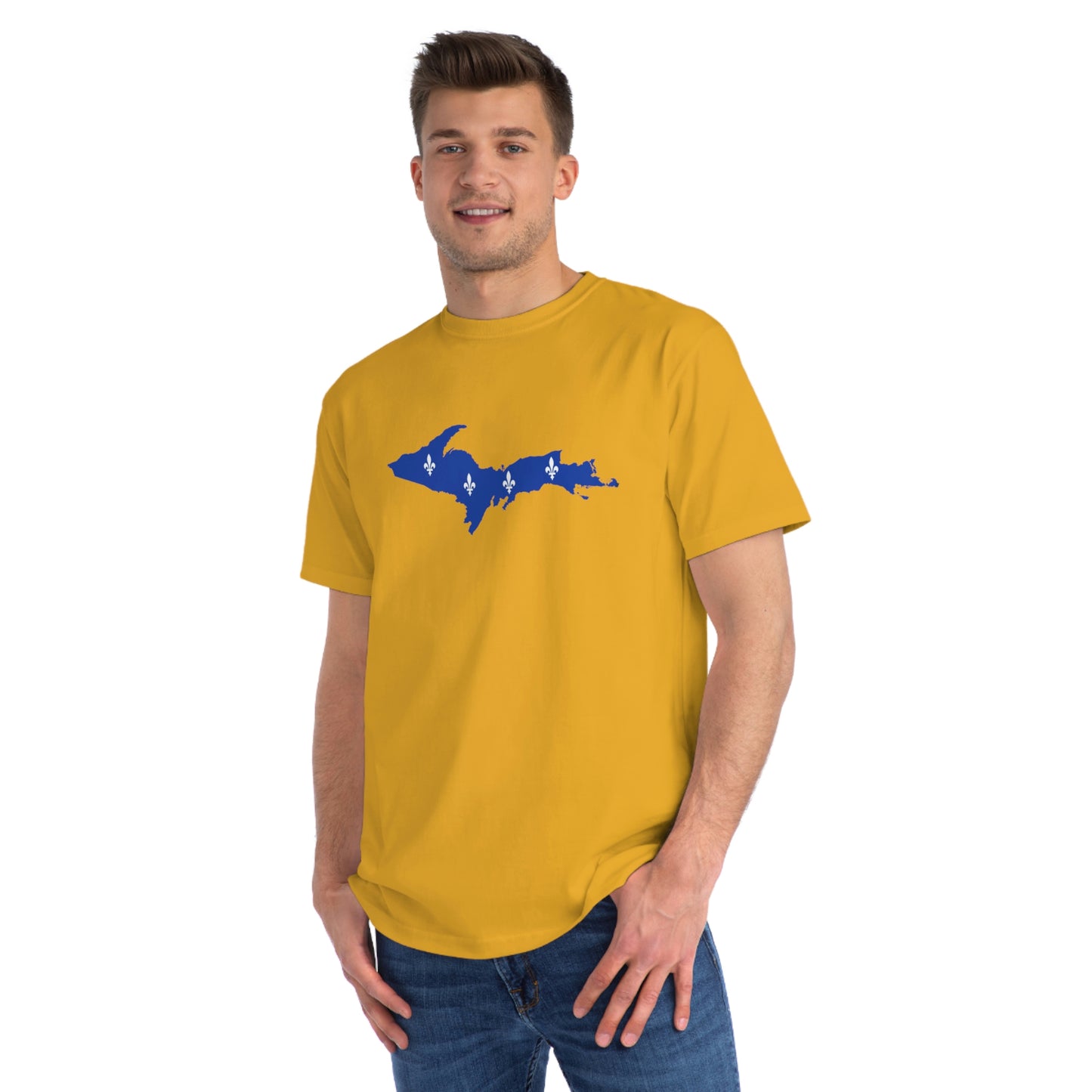 Michigan Upper Peninsula T-Shirt (w/ UP Quebec Flag Outline) | Organic Unisex