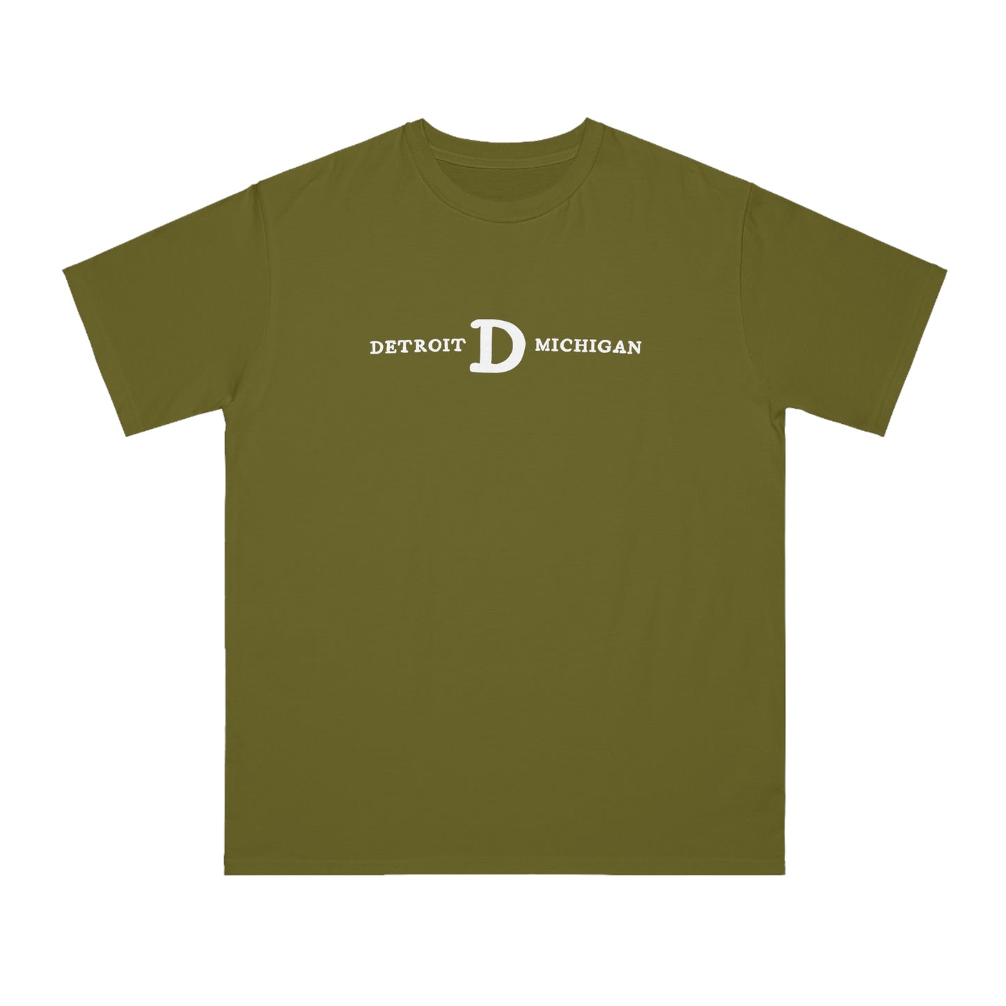 'Detroit Michigan' T-Shirt (w/ Old French D) | Organic Unisex