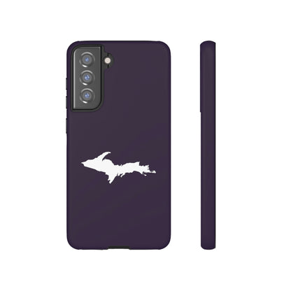 Michigan Upper Peninsula Tough Phone Case (Blackcurrant w/ UP Outline) | Samsung & Pixel Android