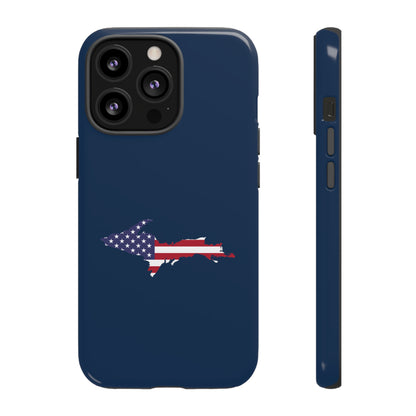 Michigan Upper Peninsula Tough Phone Case (Navy w/ UP USA Outline) | Apple iPhone