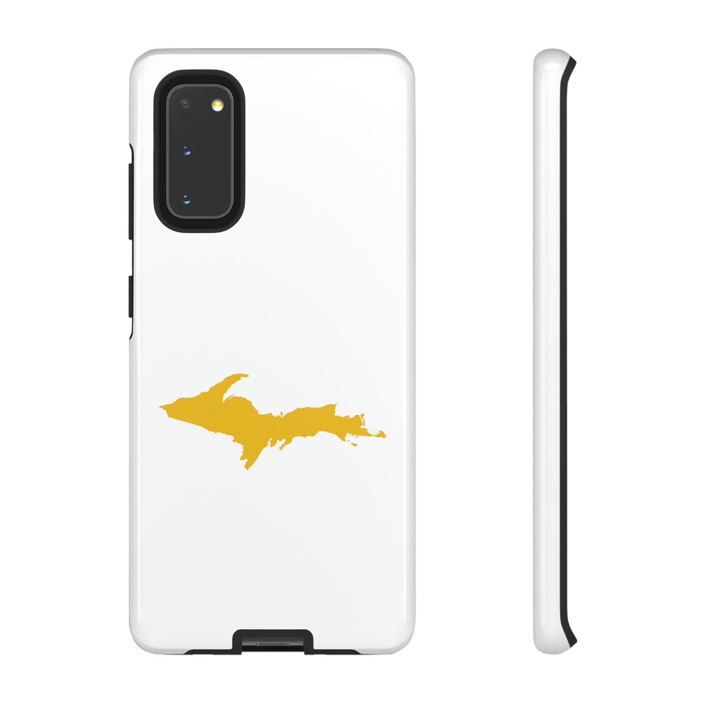 Michigan Upper Peninsula Tough Phone Case (w/ Gold UP Outline) | Samsung & Pixel Android