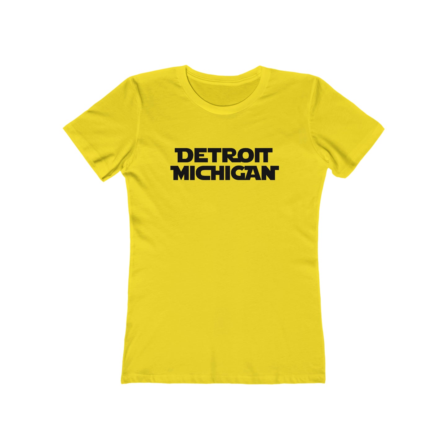 'Detroit Michigan'T-Shirt (1970s Epic Sci-Fi Parody) | Women's Boyfriend Cut