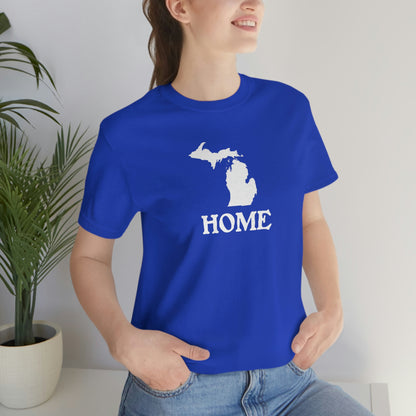 Michigan 'Home' T-Shirt (Woodcut Font) | Unisex Standard Fit