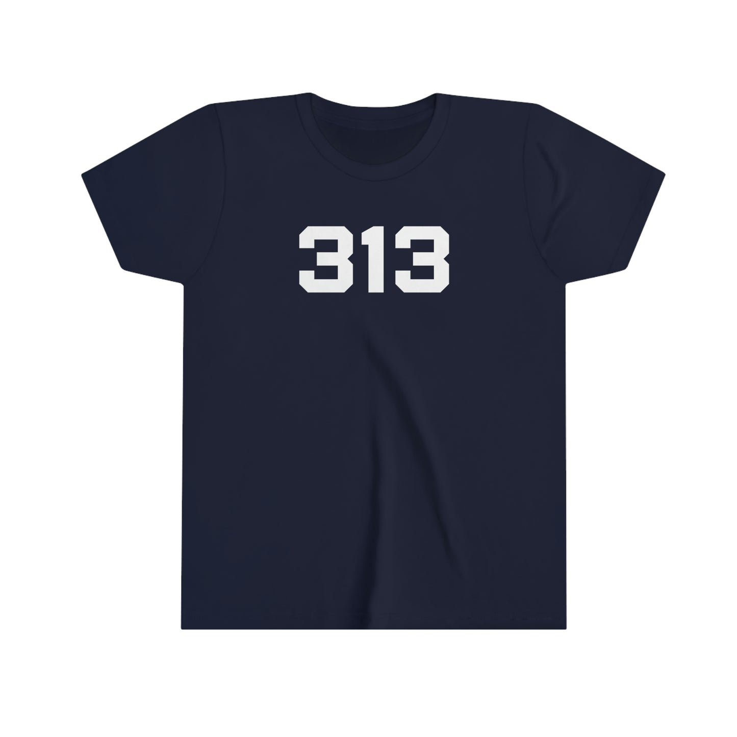 Detroit '313' T-Shirt (Athletic Font) | Youth Short Sleeve