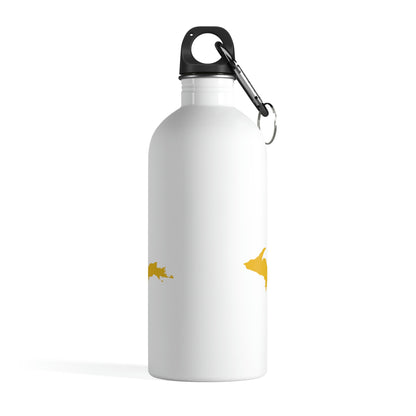 Michigan Upper Peninsula Water Bottle (w/ Gold UP Outline) | 14oz Stainless Steel