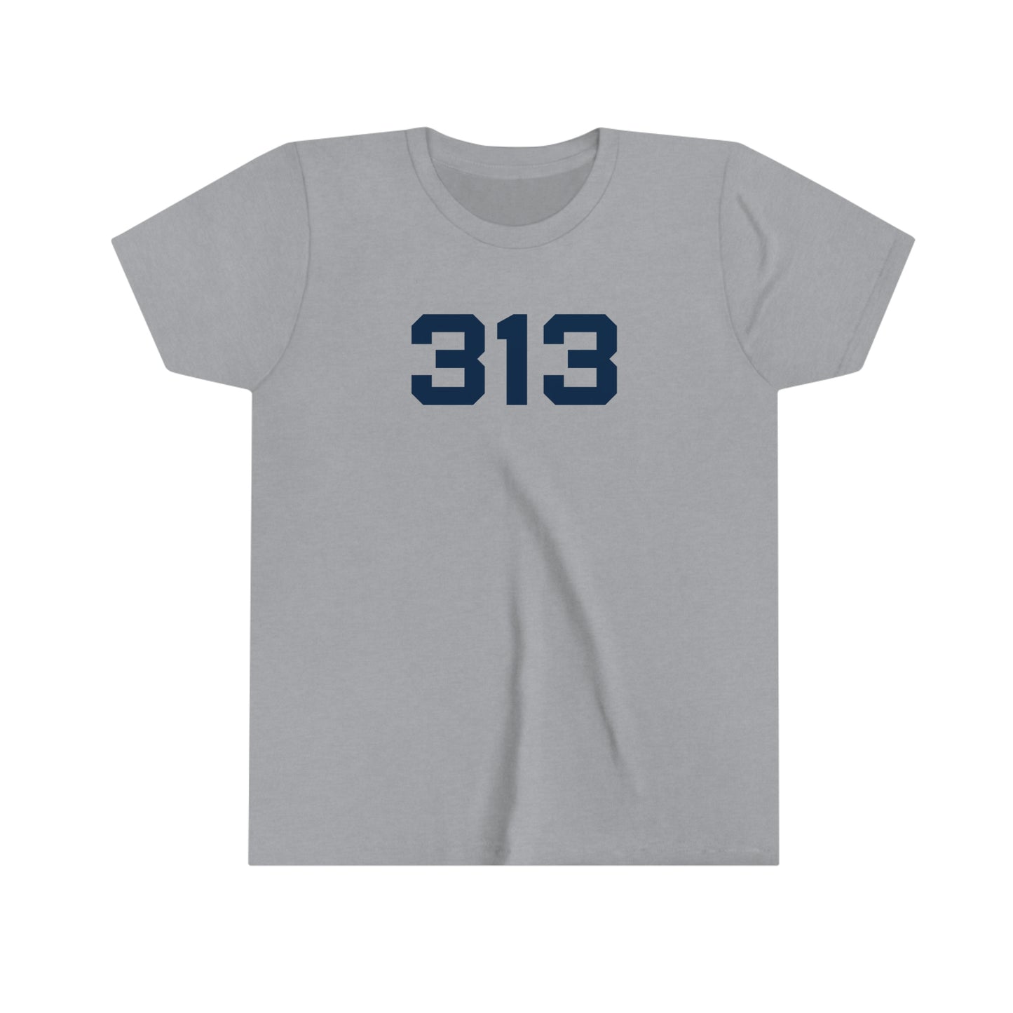 Detroit '313' T-Shirt (Athletic Font) | Youth Short Sleeve