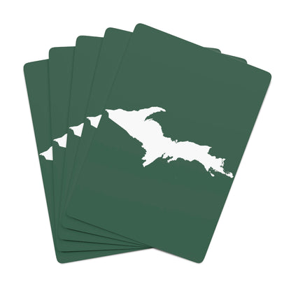 Michigan Upper Peninsula Poker Cards (Ginger Ale Green w/ UP Outline)