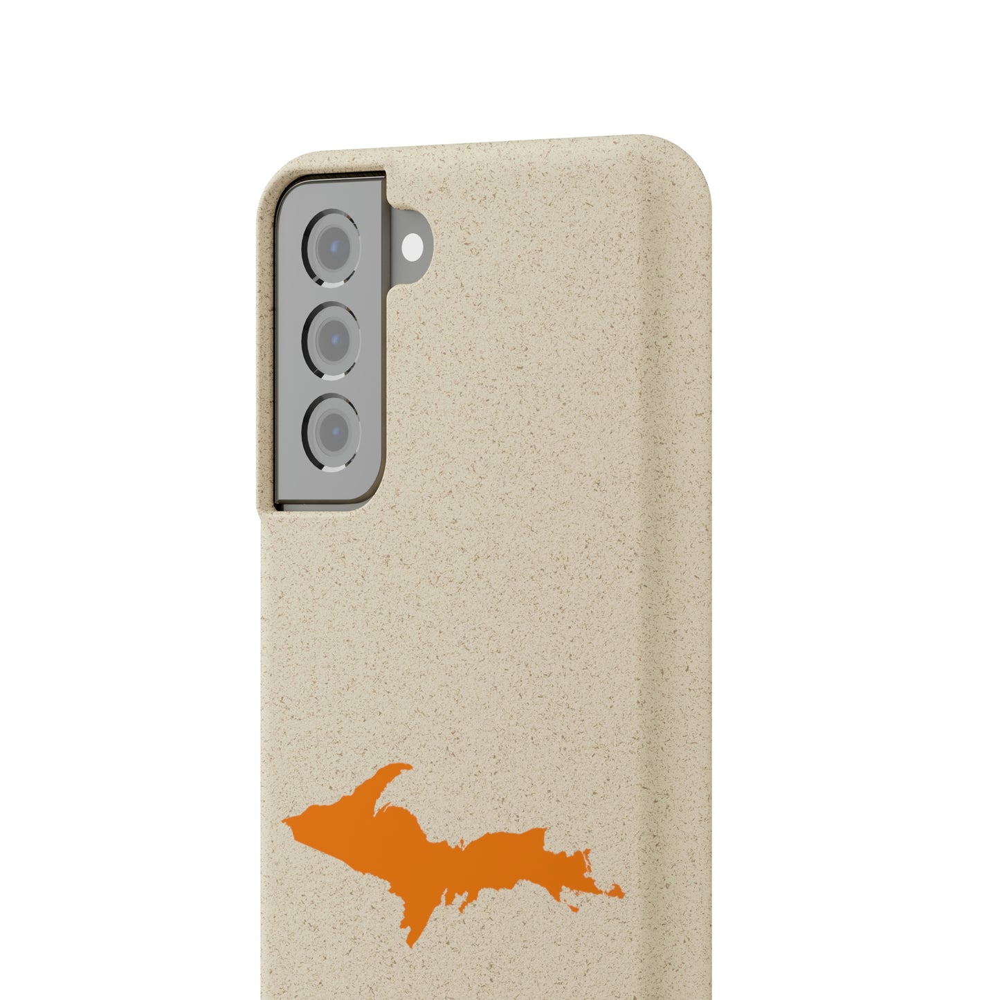 Michigan Upper Peninsula Biodegradable Phone Cases (w/ Orange UP Outline) | Samsung Android