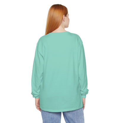 Michigan Upper Peninsula Garment-Dyed T-Shirt (w/ Orange UP Outline) | Unisex Long Sleeve