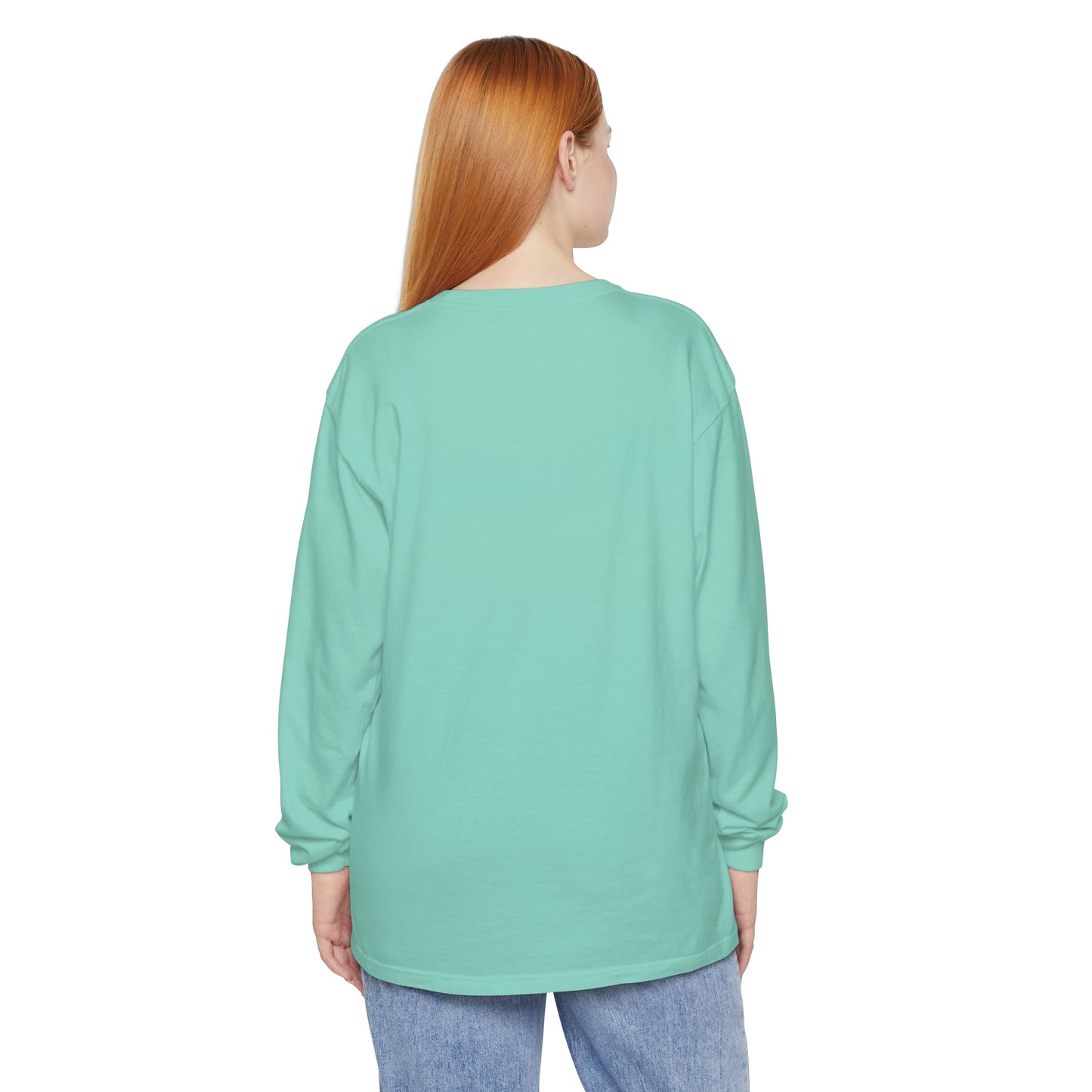 Michigan Upper Peninsula Garment-Dyed T-Shirt (w/ Green UP Outline) | Unisex Long Sleeve