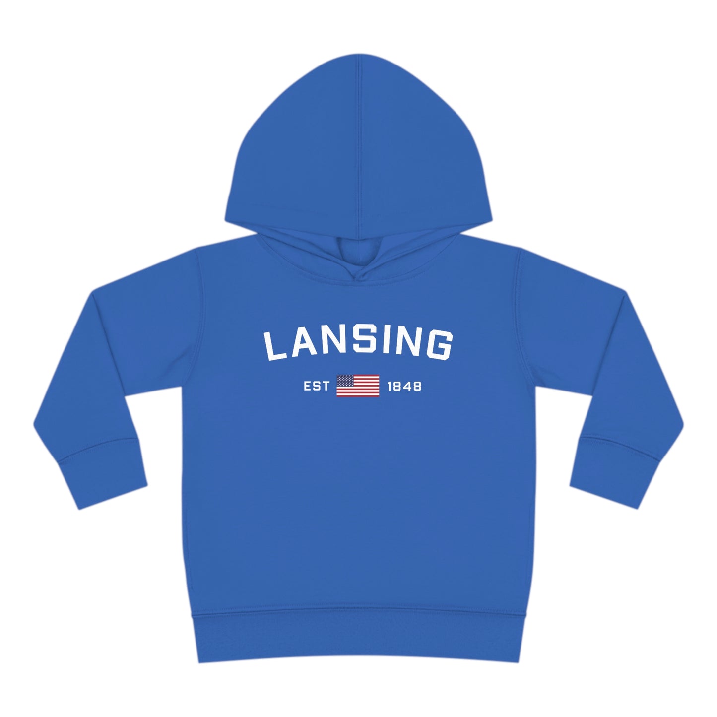 'Lansing EST 1848' Hoodie (w/USA Flag Outline) | Unisex Toddler