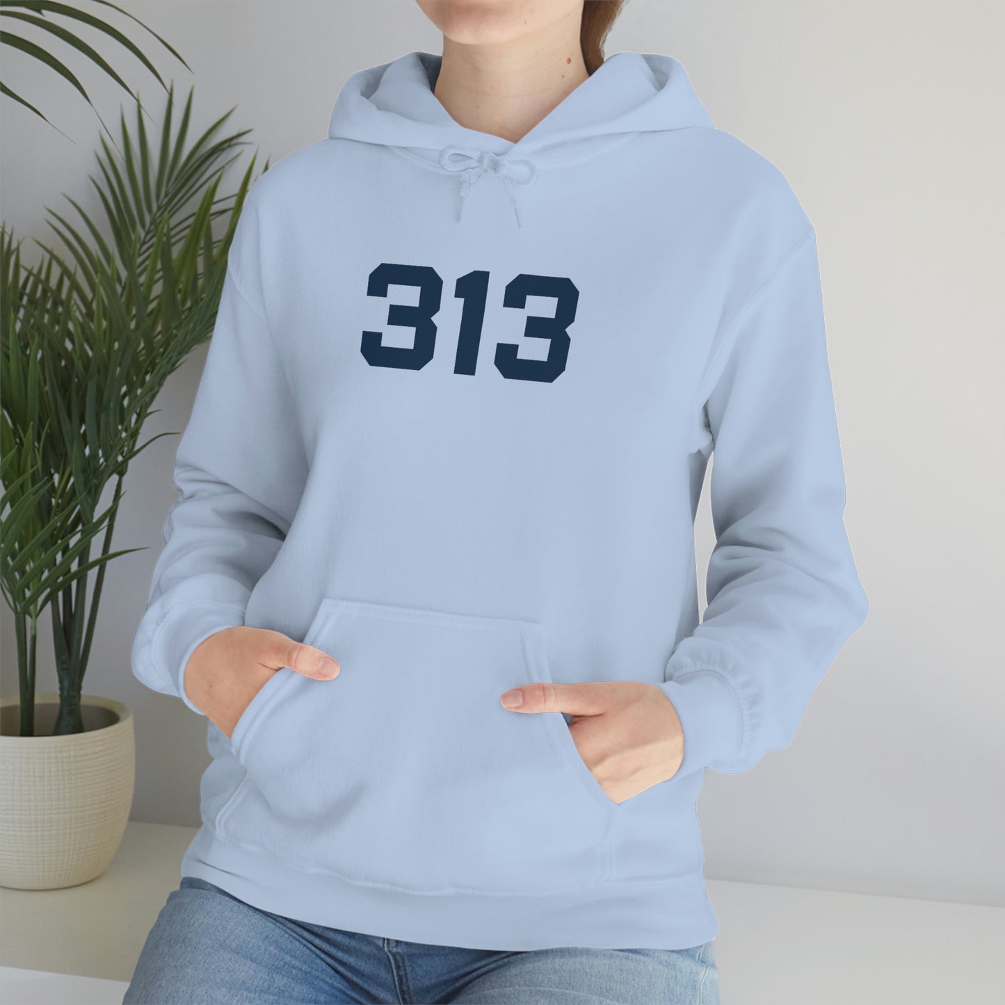 Detroit '313' Hoodie (Athletic Font) | Unisex Standard