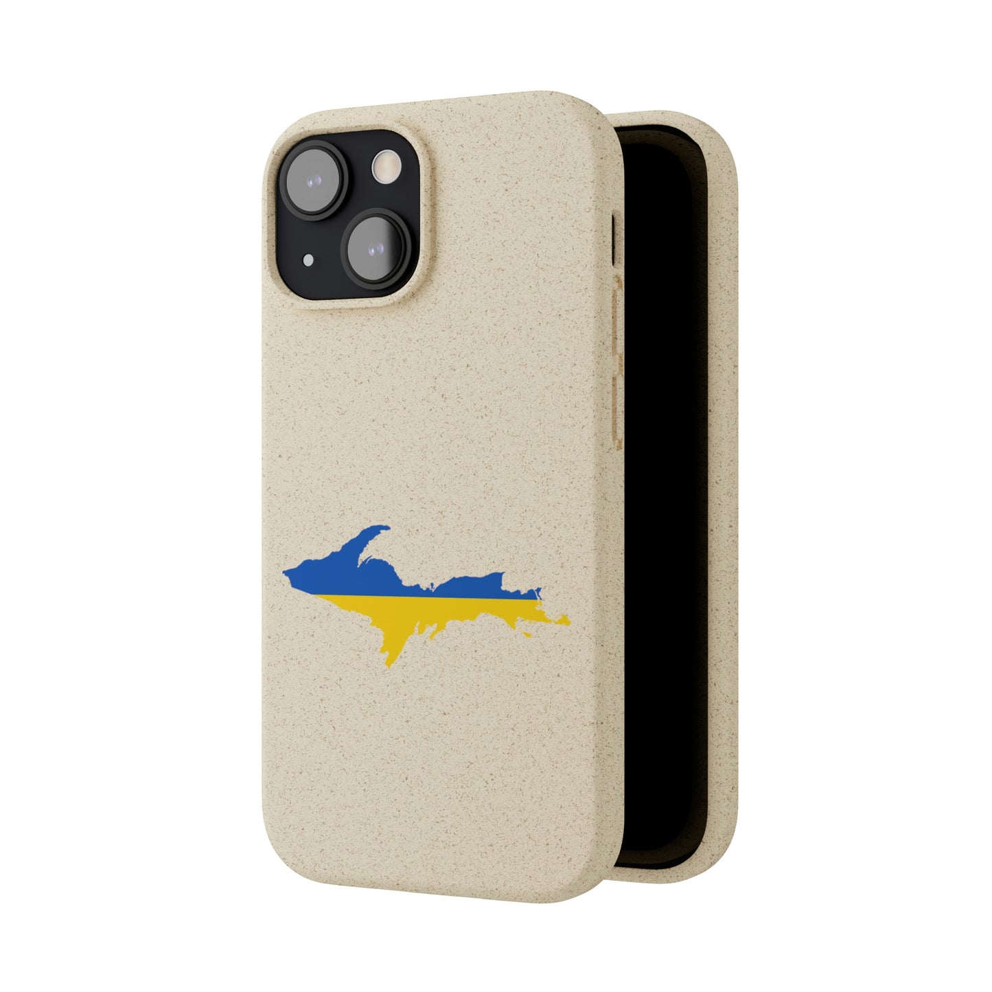 Michigan Upper Peninsula Biodegradable Phone Cases (w/ UP Ukraine Flag Outline) | Apple iPhone