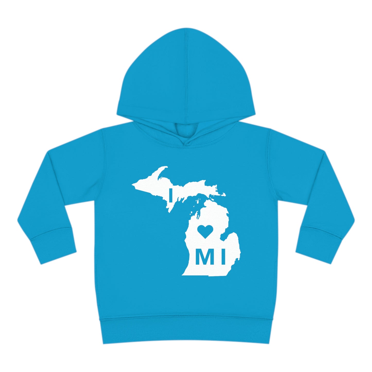 Michigan 'I ♡ MI' Hoodie (w/Full Body Outline| Unisex Toddler