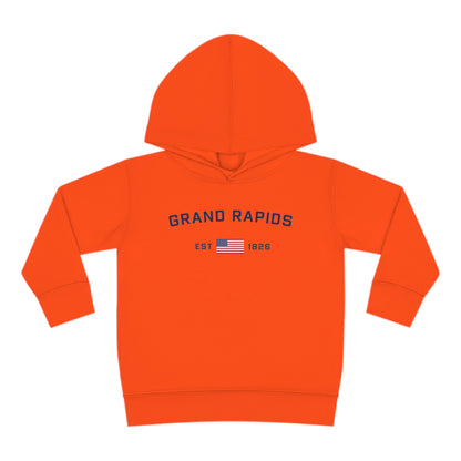 'Grand Rapids EST 1826' Hoodie (w/USA Flag Outline) | Unisex Toddler