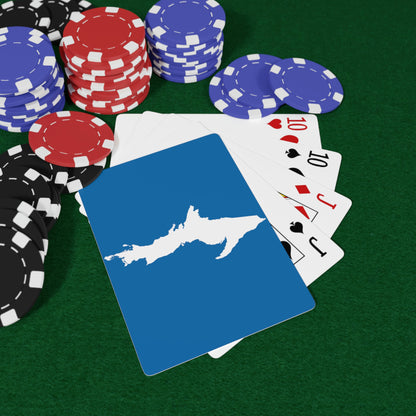 Michigan Upper Peninsula Poker Cards (Azure w/ UP Outline)