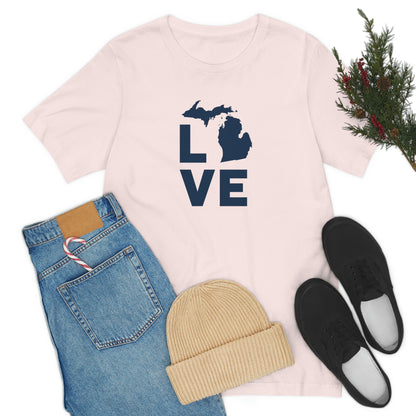 Michigan 'Love' T-Shirt (Geometric Sans Font) | Unisex Standard Fit