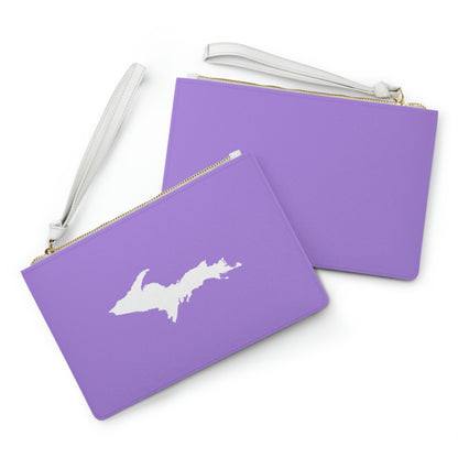 Michigan Upper Peninsula Clutch Bag (Lavender w/UP Outline)