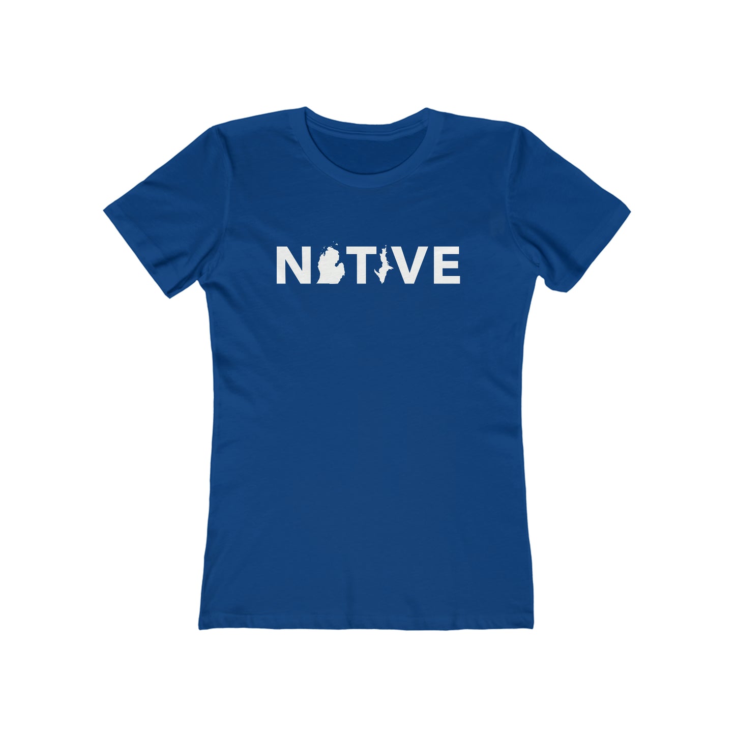 Michigan 'Native' T-Shirt (Geometric Sans Font) | Women's Boyfriend Cut