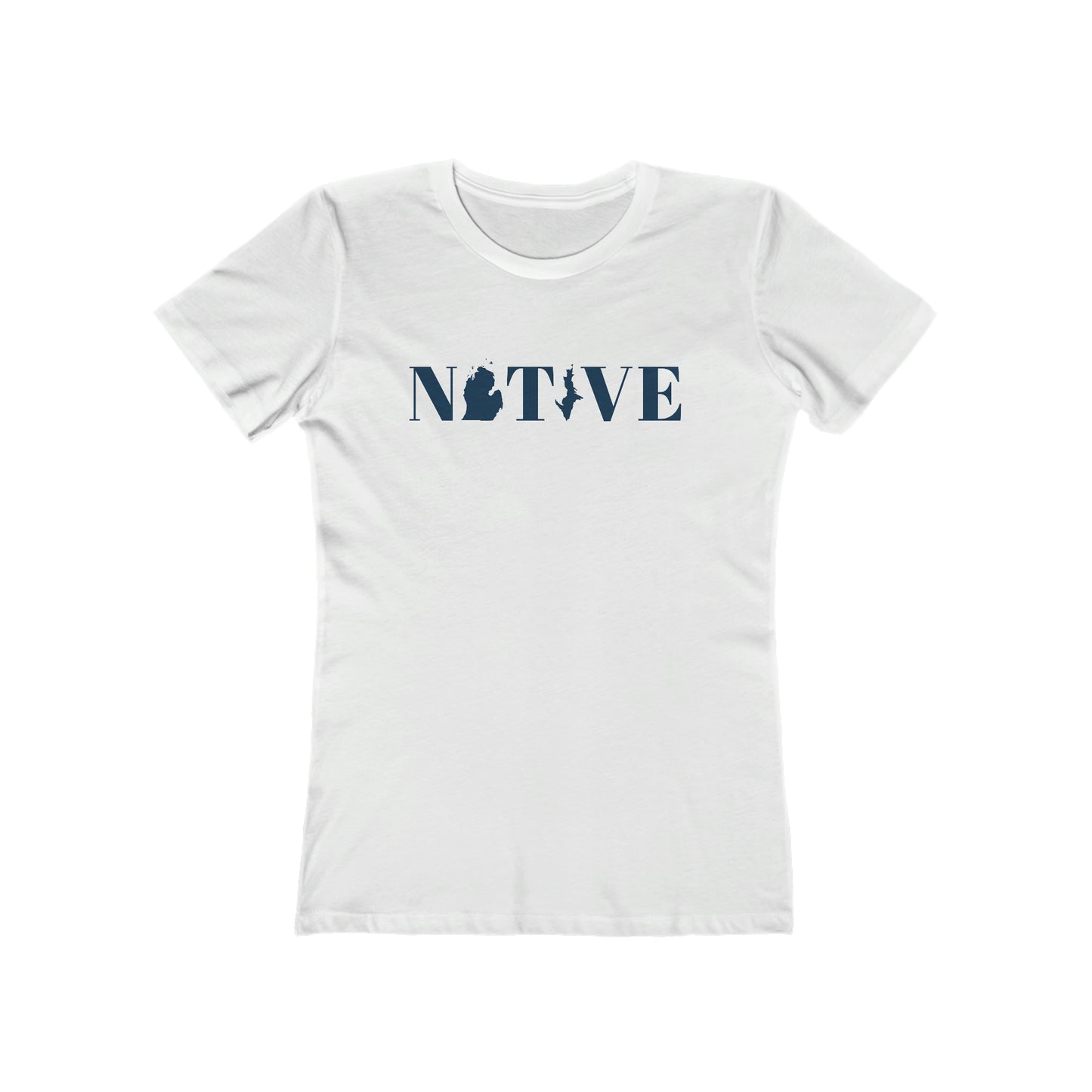 Michigan 'Native' T-Shirt (Didone Font) | Women's Boyfriend Cut