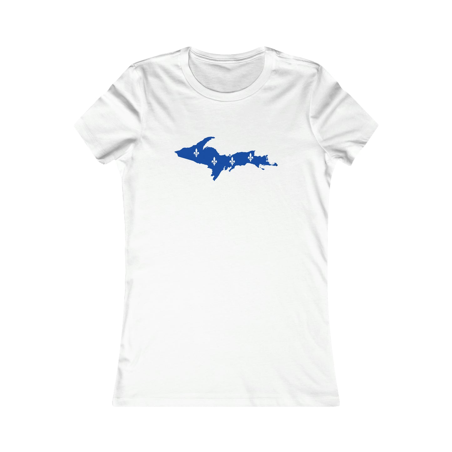 Michigan Upper Peninsula T-Shirt (w/ UP Quebec Flag Outline) | Women's Slim Fit