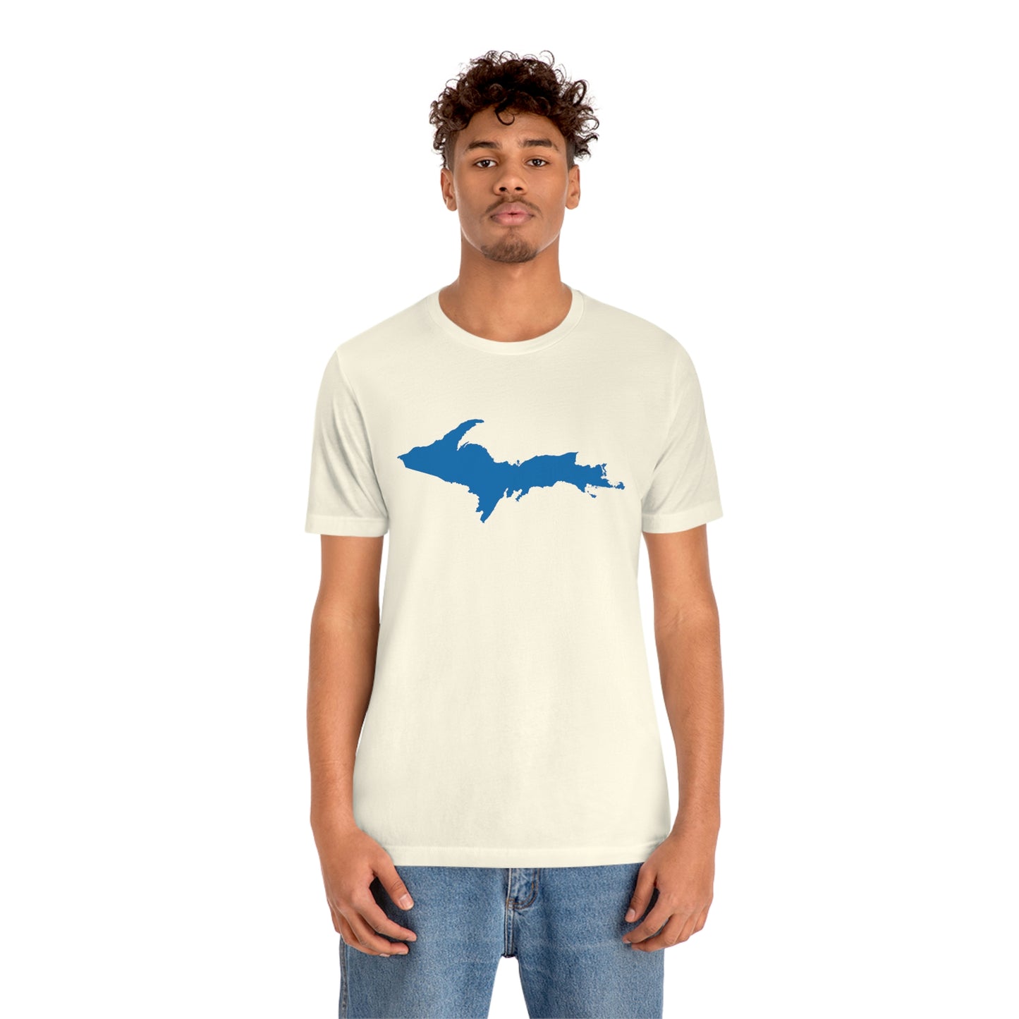 Michigan Upper Peninsula T-Shirt (w/ Azure UP Outline) | Unisex Standard Fit