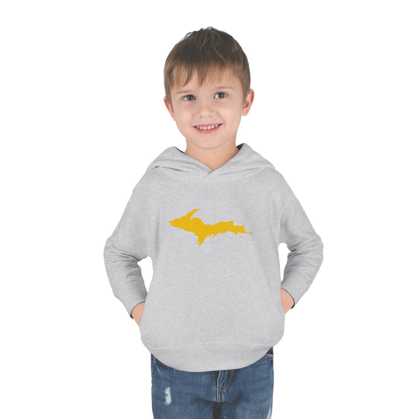 Michigan Upper Peninsula Hoodie (w/ Gold UP Outline) | Unisex Toddler