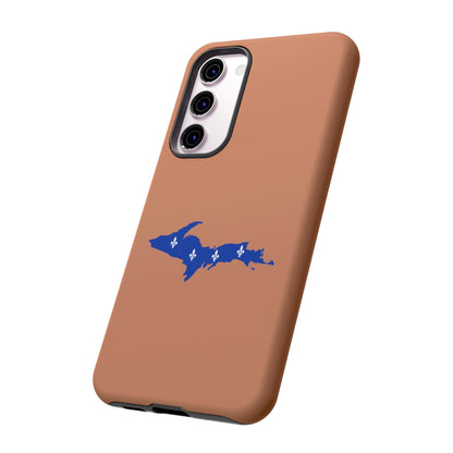 Michigan Upper Peninsula Tough Phone Case (Copper Color w/ UP Quebec Flag Outline) | Samsung & Pixel Android