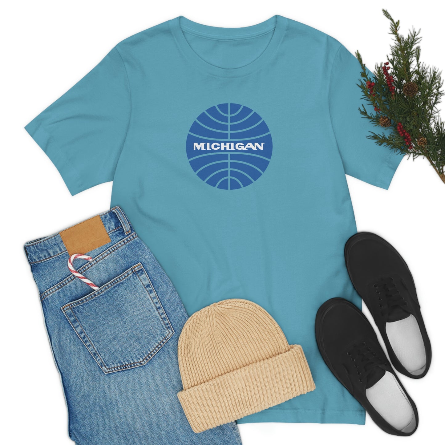 'Michigan' T-Shirt (Retro Airline Parody)  | Unisex Standard Fit