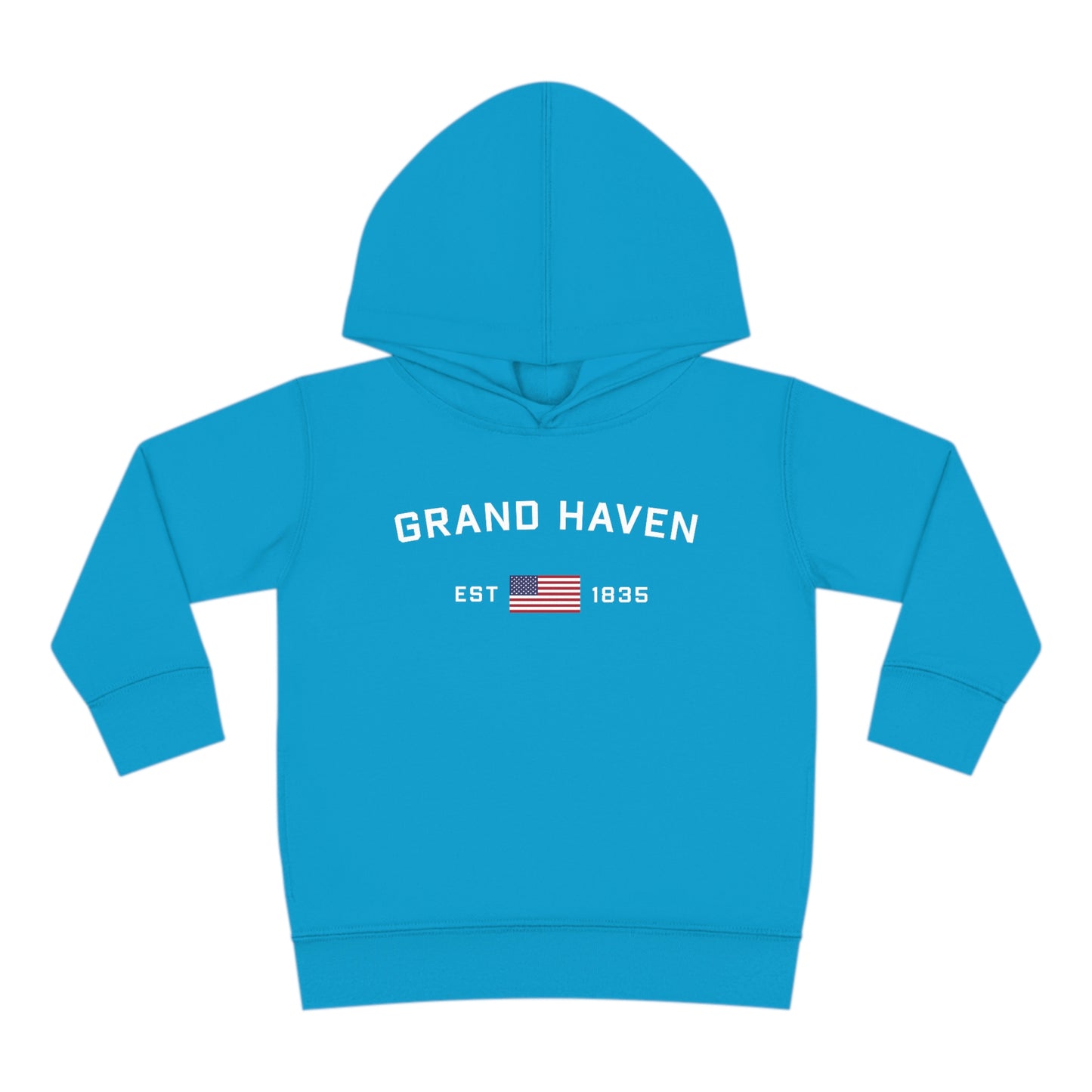 'Grand Haven' Hoodie (w/USA Flag Outline) | Unisex Toddler