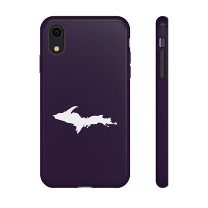 Michigan Upper Peninsula Tough Phone Case (Blackcurrant w/ UP Outline) | Apple iPhone